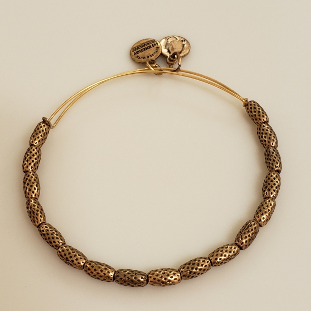 NEW Alex and Ani Gold Beaded Bangle Bracelet